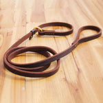 Real Leather Dog slip lead Leash P Chain Collar pet Walking Lead Training Traction Rope For small Medium Large Big Dogs